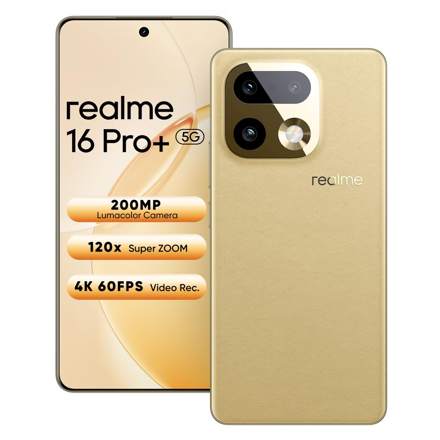 realme 16 Pro+ 5G Smartphone 12+256GB Gold