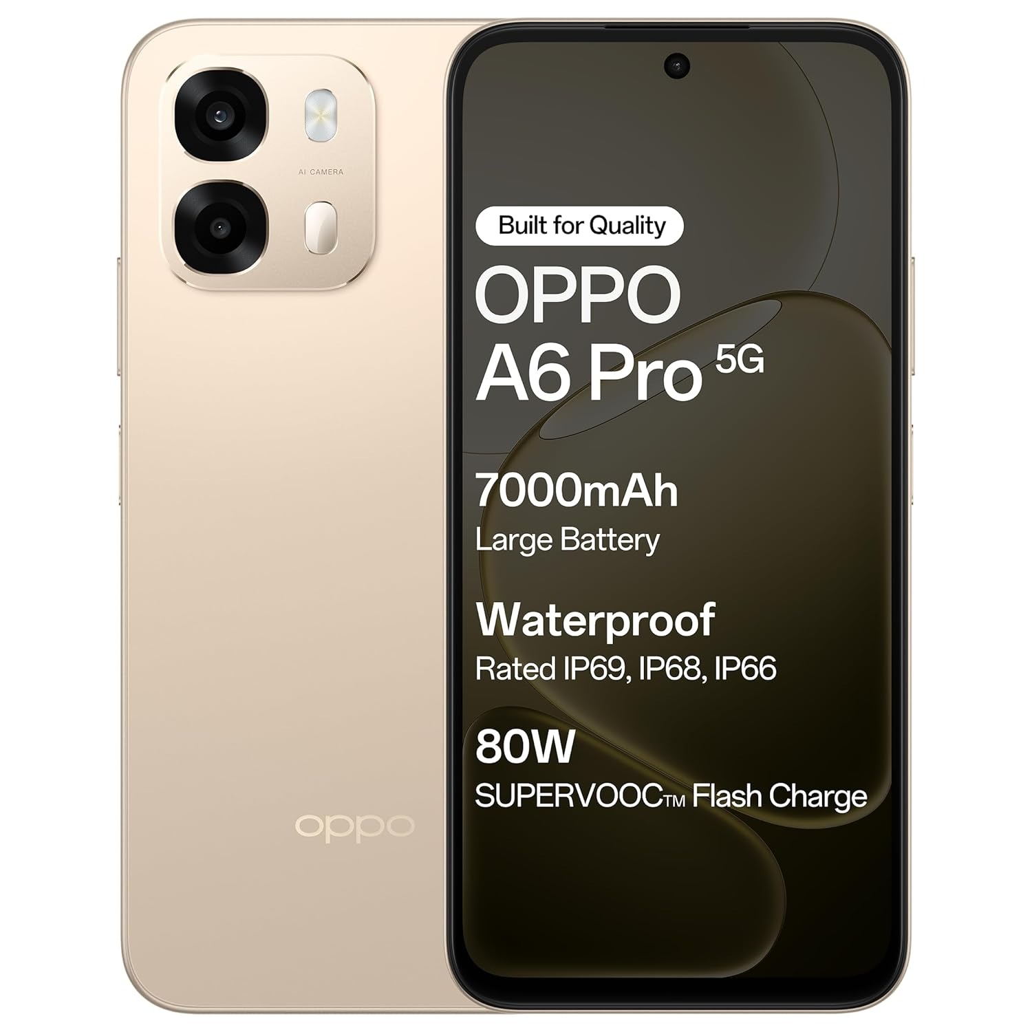 Oppo A6 Pro 5G (Gold, 8GB RAM, 128GB Storage)